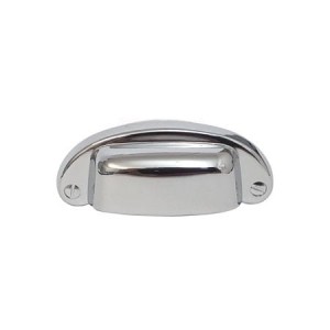 Sirio - verchromter Möbelgriff Muschel 32mm