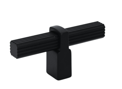 Fano N4- ryflowana gałka meblowa czarny mat T-Bar 65mm.png