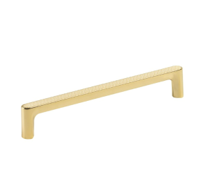 Orlando 11- gerillter Möbelgriff Messing poliert 160mm