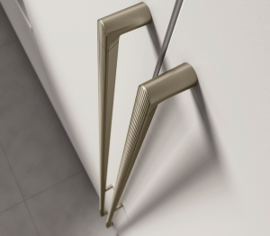 Orlando V5- langer geriffelter Möbelgriff gold matt 480mm