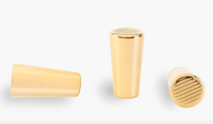 Orlando 11- Gerillter Möbelknopf Messing poliert 12mm