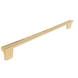 Denver 11- Riffelierter Möbelgriff Messing poliert 320mm