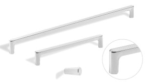 Orlando 36- Chromierter geriffelter Möbelgriff 320mm