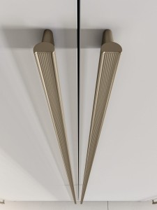 Denver V5- Langer gerillter Möbelgriff Gold matt 502 mm