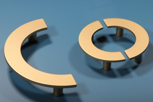 Semiluna 6C-  półkole 164 mm nowoczesny uchwyty do mebli matowe złoto uchwyt moon