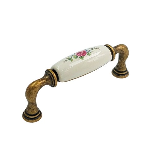 Decorani 09.2F - uchwyt ceramiczny z kwiatem na 96 mm.jpg
