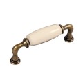 Decorani 09 -UCHWYT CERAMICZNY z kremową porcelaną na 96mm