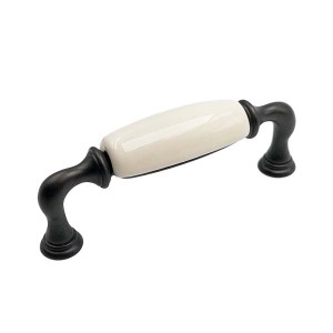 Decorani 83 - Keramik Möbelgriff mit weißem Porzellan 96 mm