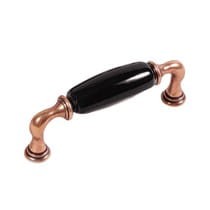 Decorani 29 - Keramischer Möbelgriff mit schwarzem Porzellan 96 mm