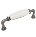 Decorani 19 -ceramiczny uchwyt z białą porcelaną na 128 mm