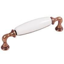 Decorani 29 -Keramik Möbelgriff mit weißem Porzellan 128 mm
