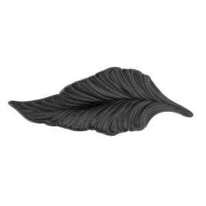 DAPHNE- Möbelgriff schwarz matt Blatt links 64mm