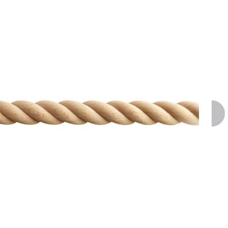 LISTWA DREWNIANA PÓŁWALEK ∅ 11x4x1200 mm