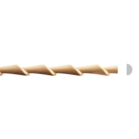 LISTWA DREWNIANA PÓŁWAŁEK ∅ 11x5x1200 mm