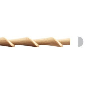 EM-Holzleiste Halbrund