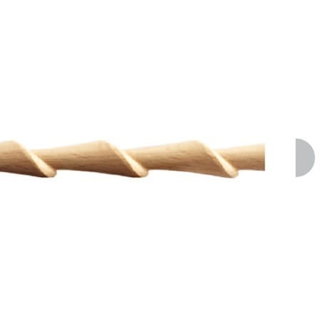 LISTWA DREWNIANA PÓŁWAŁEK 25x12x1200 mm