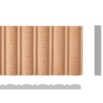 EM-Holzleiste geriffelt, Stuckleiste