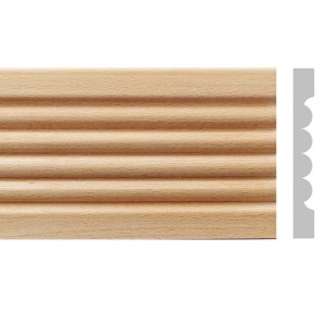 EM-Holzleiste gerillt, Stuckateurarbeit