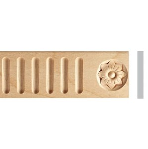 EM-Holzleiste geriffelt dekorativ