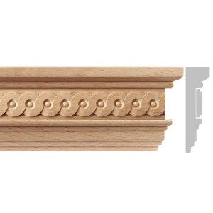 EM00297- Leiste, geschnitztes Holzprofil Stuckatur
