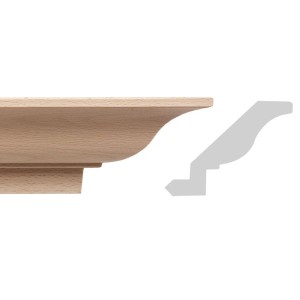 EM00498- Leiste, geschnitztes Holzgesims Stuckatur