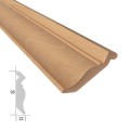 EM00498- LISTWA, GZYMS DREWNIANY RZEŹBIONY SZTUKATERIA   60x80x1200mm