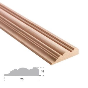 EM00622L- Leiste, geschnitztes Holz-Gesims