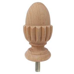 ORNAMENT Holzmöbelfuß Eichel 54 x H 105 mm