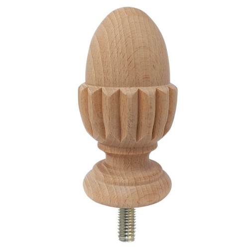 ORNAMENT NOGA DREWNIANA DO MEBLI ŻOŁĄDŹ ∅ 54 x H 105 mm