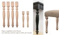 NOGA DREWNIANA DO MEBLI SHERATON 55x55x H430 mm- wizualizacja