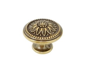 Gorgon 07- Möbelknopf Altgold 30mm