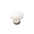Marco 09 - gałka meblowa z białą porcelaną na 25mm