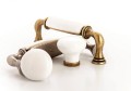 Marco 09 - gałka meblowa z białą porcelaną na 25mm- kolekcja