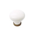 Marco 09- gałka meblowa z białą porcelaną na 30mm