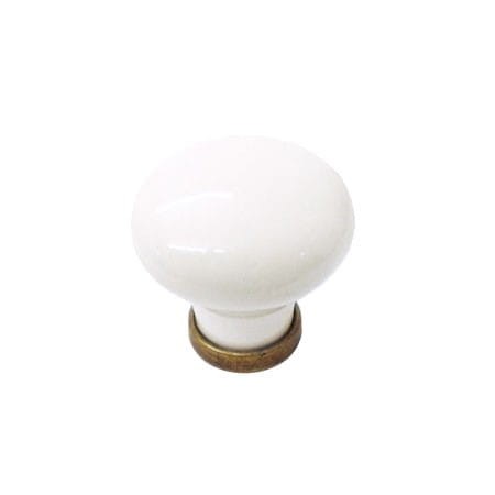 Marco 09- gałka meblowa z białą porcelaną na 30mm