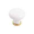 Marco 15- gałka meblowa z białą porcelaną na 30mm