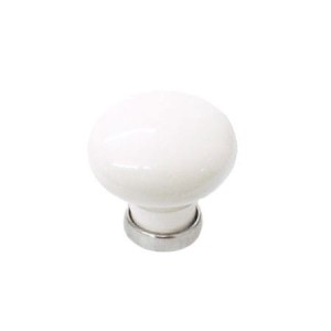 Marco 32- Möbelknopf mit WEISSEM Porzellan 30mm
