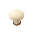 Marco 09- gałka meblowa z ciemną kremową porcelaną na 30mm