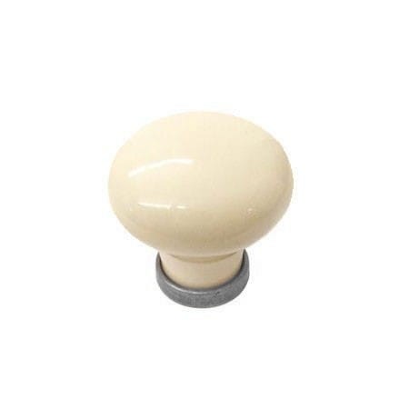 Marco 25- gałka meblowa z kremową porcelaną 30mm