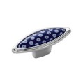 Cos 36- gałka meblowa chromowana z czarną porcelaną wzór 69mm