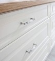 Flora 32- ceramiczny uchwyt meblowy z białą porcelaną na 96mm- wizualizacja
