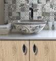 Cos 36- gałka meblowa chromowana z czarną porcelaną 69mm- wizualizacja