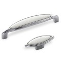 Cos 36- gałka meblowa chromowana z białą porcelaną 69mm- kolekcja