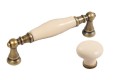 Marco 09- gałka meblowa z ciemną kremową porcelaną na 30mm- kolekcja