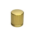 Groov 12- gałka meblowa ryflowana mosiądz szczotkowany ∅ 18 mm