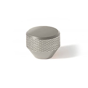 Smesh 238- geriffelte Möbelknopf Nickel satiniert 26mm