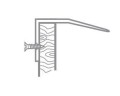 Lips- czarny krawędziowy uchwyt meblowy 224mm- rysunek techniczny