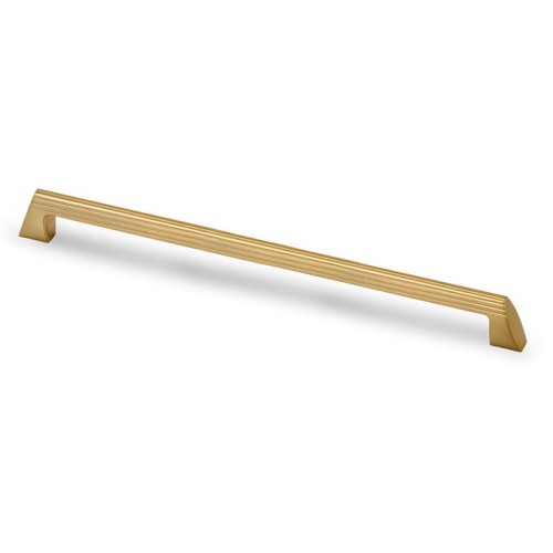 Groov 12- uchwyt meblowy ryflowany mosiądz szczotkowany 320mm