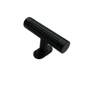 Fluti N4- Möbelknopf schwarz matt T-Bar 56x14mm