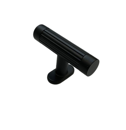 Fluti N4- gałka meblowa czarna matowa T-Bar 56x14mm